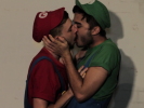 VIDEO: Mario and Luigi Make Out