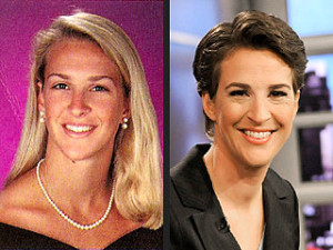 Rachel Maddow in high school- that pearl necklace never stood a chance.
